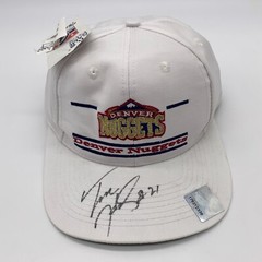 Vintage Denver Nuggets NBA Split Bar Snapback Hat The Game Signed Tom Hammonds