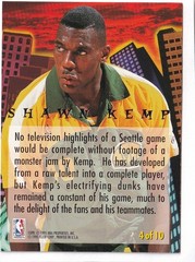 Shawn Kemp 1994-95 Fleer Ultra Jam City Insert #4 Sonics