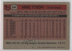 1981 Topps Mike Tyson #294 1g62