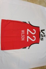 NEW Men&rsquo;s Las Vegas Aces Aja Wilson 2025 Red Home Jersey Size Medium