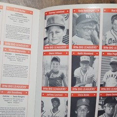 1990 little BIG LEAGUERS Book 45 UNCUT Baseball Cards MLB Lot Of 2
