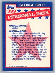 1984 Topps Tiffany – All-Star George Brett #399 – HOF NM-MT