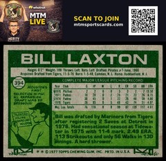 1977 Topps #394 Bill Laxton