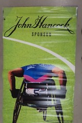 RARE 60×30 Boston Marathon Banner ERNST van DYK Wheel Chair 10 Time Champion