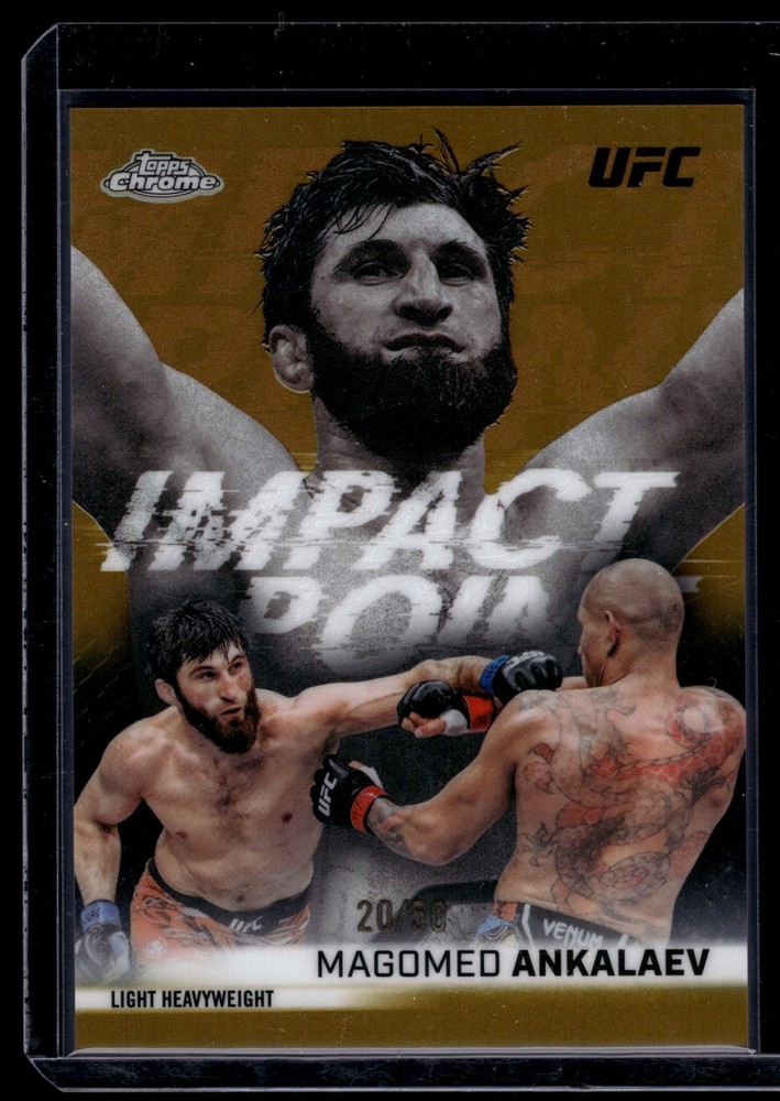 2026 Topps Chrome UFC – Impact Point Magomed Ankalaev #IP-16 Gold Refractor /50