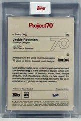2021 Topps Project 70 – by Snoop Dogg – #573 Jackie Robinson – Print Run 1842