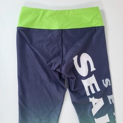 Seahawks Leggings Seattle Womens XS Green Blue Spellout NFL Football Sports