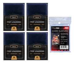 100 Regular 3×4 Top-loaders For Standard Size Cards CBG + 100 soft sleeves