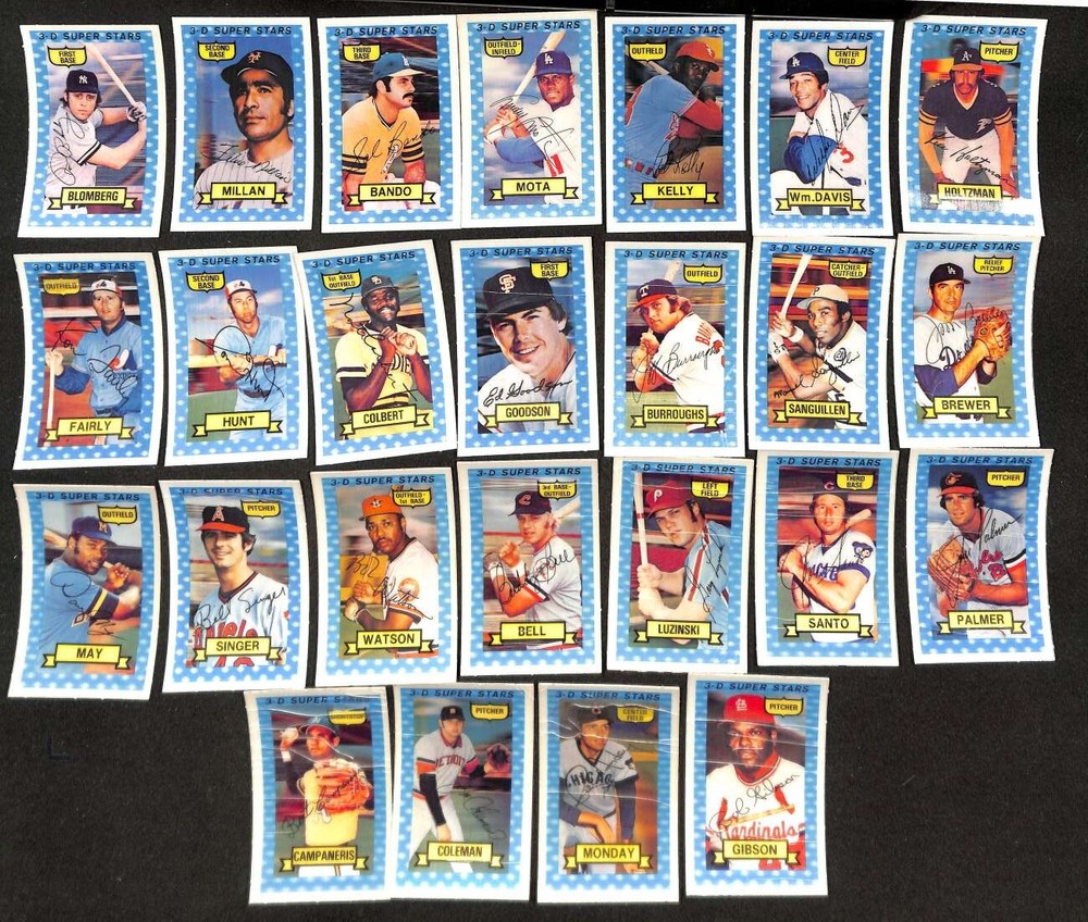 1974 Kellogg VG avg lot 25 different baseball cards low grade D105874