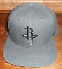 NBA &rsquo;47 Brand Houston Rockets Black Logo Snapback Dark Gray OSFA Cap – EUC!