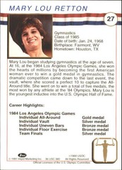 MARY LOU RETTON ~ 1991 Impel U.S. Olympic Hall of Fame Gymnastics Card #27