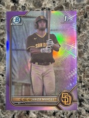 2022 Bowman Draft – Chrome Jakob Marsee #BDC-73 Purple Refractor 6/250 (RC)