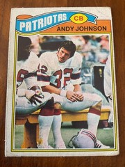 1977 Topps MEXICAN #401 Andy Johnson rookie card (RC) of New England Patriots