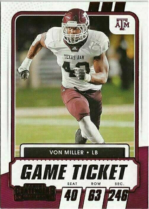 V12) 2021 Panini Contenders Von Miller Red SP Denver Broncos
