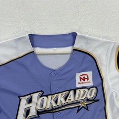 Hokkaido Nippon-Ham Fighters Jersey Mens XL Purple White Japan NPB Baseball