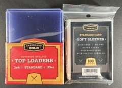 Cardboard Gold Top Loaders 3×4 Standard + Penny Sleeves 25 50 100 200 500 1000