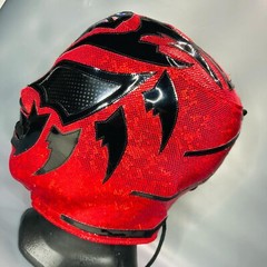 Sombra Semi Professional Wrestling Lucha Libre Mask Mascara Luchador Red & Black