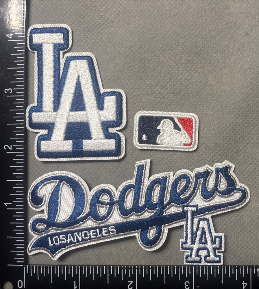 LOS ANGELES DODGERS LOT SET OF 3 MLB BASEBALL IRON ON PATCHES
