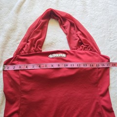 San Francisco 49ers Women Halter Top Large Padded All Sport Couture Red