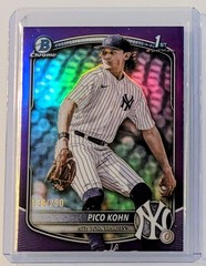 🔥2025 Bowman Draft – Pico Kohn 1st Bowman True Purple Refractor /250 Yankees