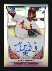 LUKE WEAVER ⚾ 2014 Bowman Chrome Auto Autograph #BCA-LW 1st RC NY Yankees (QTY)