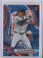2024 Bowman&rsquo;s Best Blue X-Fractors #22 Kyle Manzardo 020/150