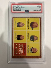 1962 Topps Baseball Rookie Parade catchers #594 PSA 3 VG Uecker