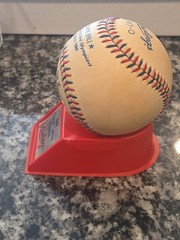 1984 BASEBALL~RAWLINGS XXIII OLYMPICS GAME BALL W/RAWLINGS STAND