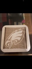 Philadelphia Eagles Laser Engraved Wooden Coaster