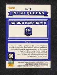 Sakina Karchaoui 2023 Donruss FIFA Women’s World Cup #10 Pitch Queens Rookie