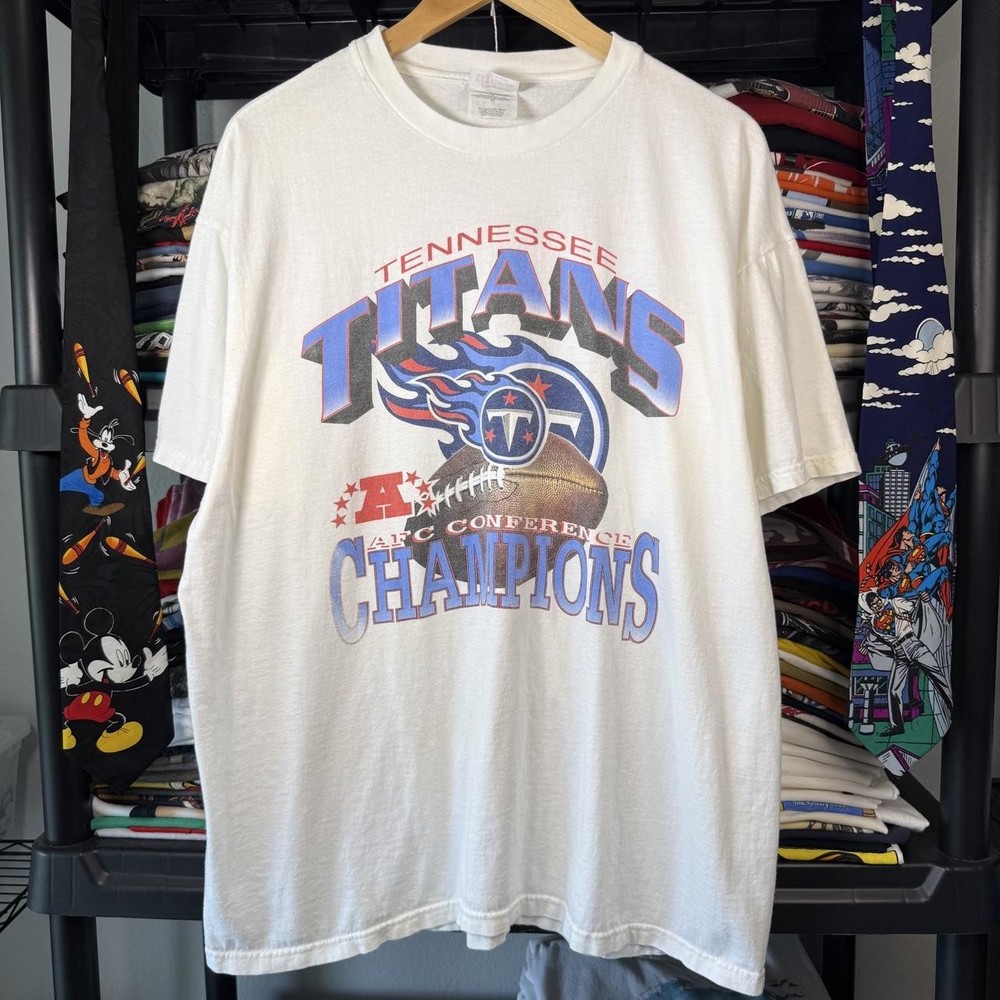 1999 Tennessee Titans AFC Conference Champions NFL Football T-Shirt HN7006
