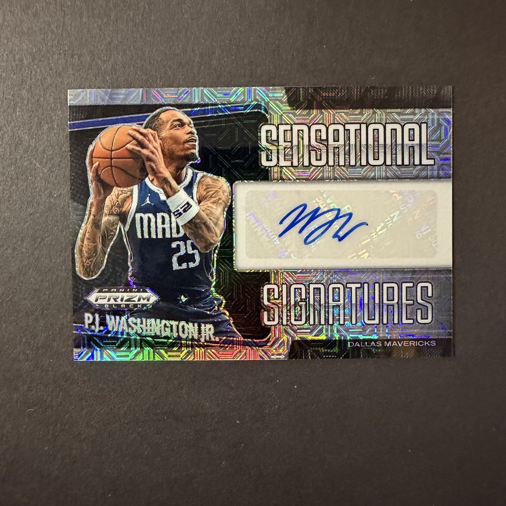 2024-25 Panini Prizm Black – Sensational Signatures PJ Washington Jr., PJ…