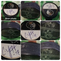 UNKNOWN SIGNATURE!? MANCHESTER MONARCHS AHL PUCK INGLASCO MADE IN SLOVAKIA 🇸🇰