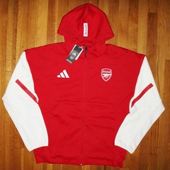 Adidas Arsenal FC Z.N.E. Anthem Hooded Soccer Jacket Mens L Red White JM9409 New