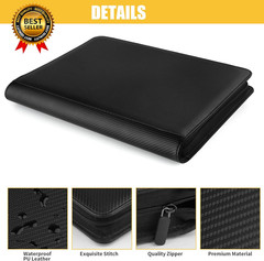 Toploader Storage Binder 9 Pocket Ringless Side Loading, Fits 288 Standard 3&Prime;×4&Prime;