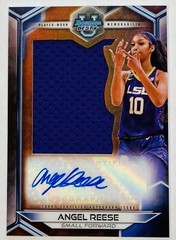 QTY AVL Angel Reese Auto Bowman U Best Jumbo Relic Jersey Autograph LSU Patch