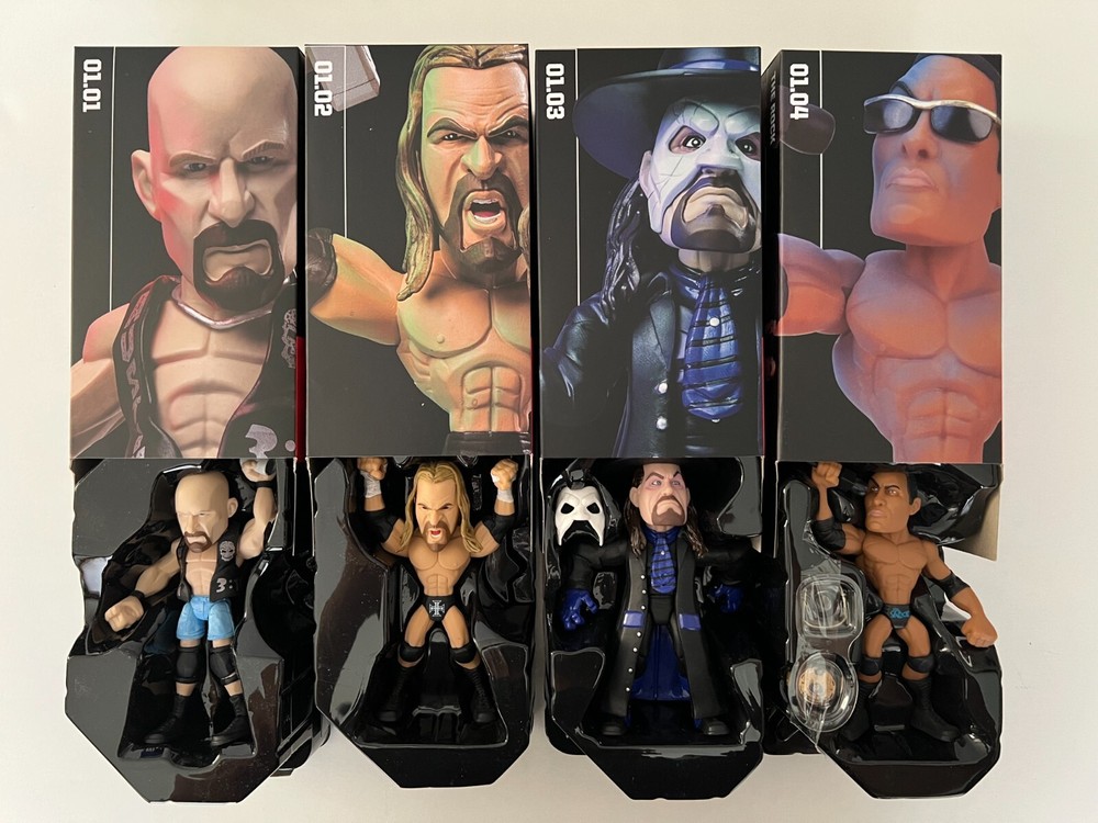 WWE Slam Stars Series 1 Set (4 Figures) | Loot Crate WWE Slam Crate Exclusive