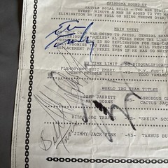 Signed WCCW Official Program World Class Championship Wrestling Von Erich