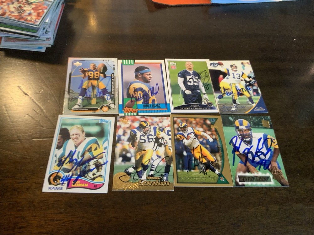 Los Angeles Rams 22 Card Autograph Lot 1980s-present See Photos