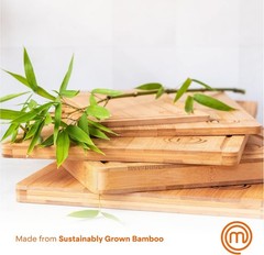 MasterChef Bamboo Cutting Boards for Kitchen, 15.8&Prime;L x 11&Prime;W, Natural Wood