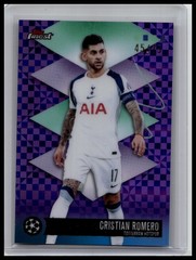 2025-26 Finest UEFA Cristian Romero #511 Tottenham Purple Checkerboard /75