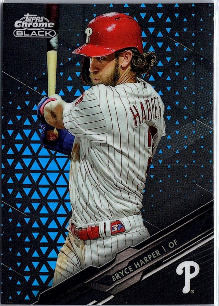 2020 Topps Chrome Black #40 Bryce Harper Blue #/75