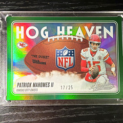 2025 Panini Absolute Patrick Mahomes II Hog Heaven Green NFL 17/25 Chiefs rare