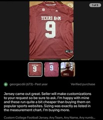 Custom College Football Jersey. Any Team, Any Name, Any number , All Stitched