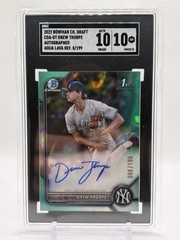 2022 Bowman Chrome Draft Drew Thorpe 1st Bowman Aqua Lava Ref Auto/199 SGC 10