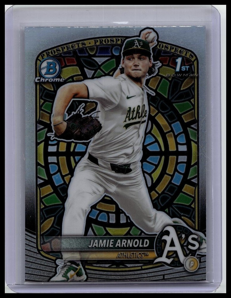 2025 Bowman Draft – Chrome Jamie Arnold #BDC-30 Etched in Glass Variation