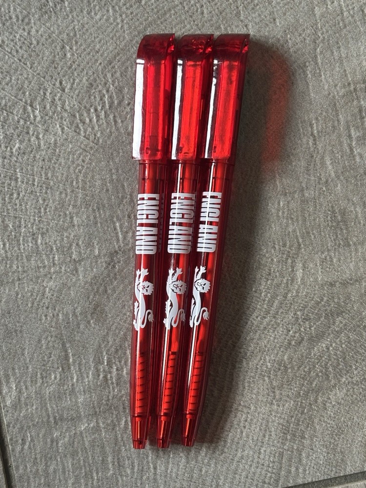 Official England FA Football 3 Pack Pens Brand New