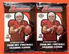 2x Lot 2006 Bowman Football HOBBY Pack Look4 Jay Cutler Marshall AUTO Relic