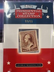 🇺🇸2008 Topps Framed Presidential Stamp Card George Washington #69 /90 GW-14 SP