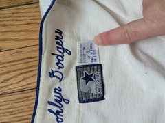 Vintage Starter Brooklyn Dodgers Cooperstown Jersey Size L Flawed Missing Button